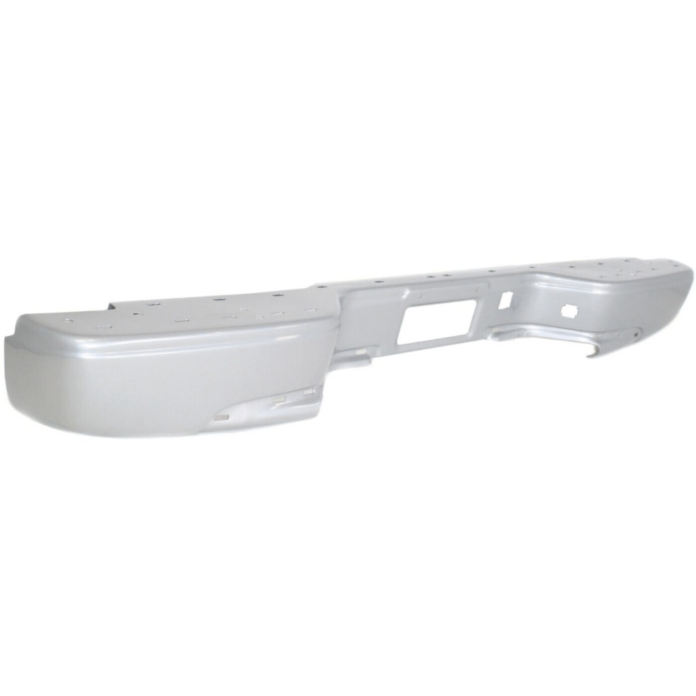 Step Bumper For 1999-2004 Chevrolet Silverado 2500 Rear Powdercoated Silver