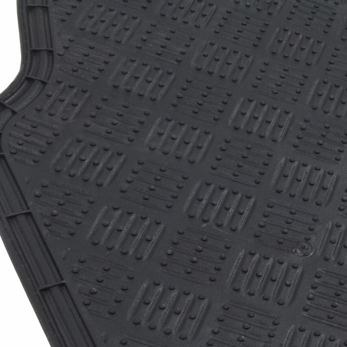 Full Metal Design Car Floor Mats Heavy Duty Metallic 4pc Front Rear Set Silver