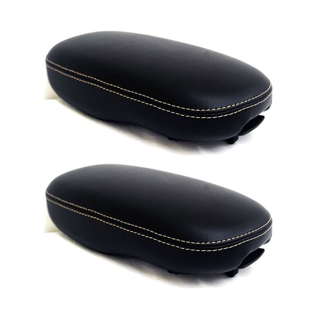 2 Sets Of - Center Console Armrest Leather Synthetic Cover For Kia Soul 14-19 Beige
