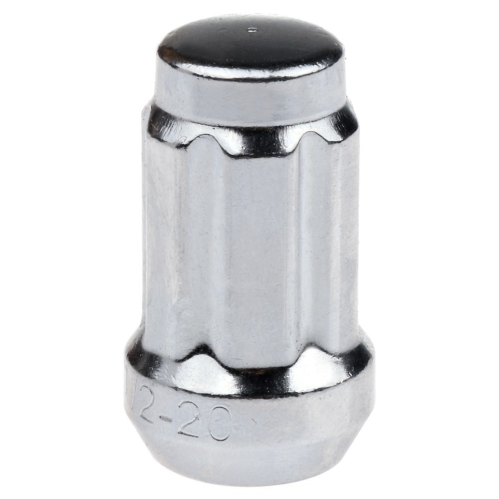 20-pcs Chrome Finish 1/2"-20 Spline Acorn Closed End Lug Nuts For Ford Jeep