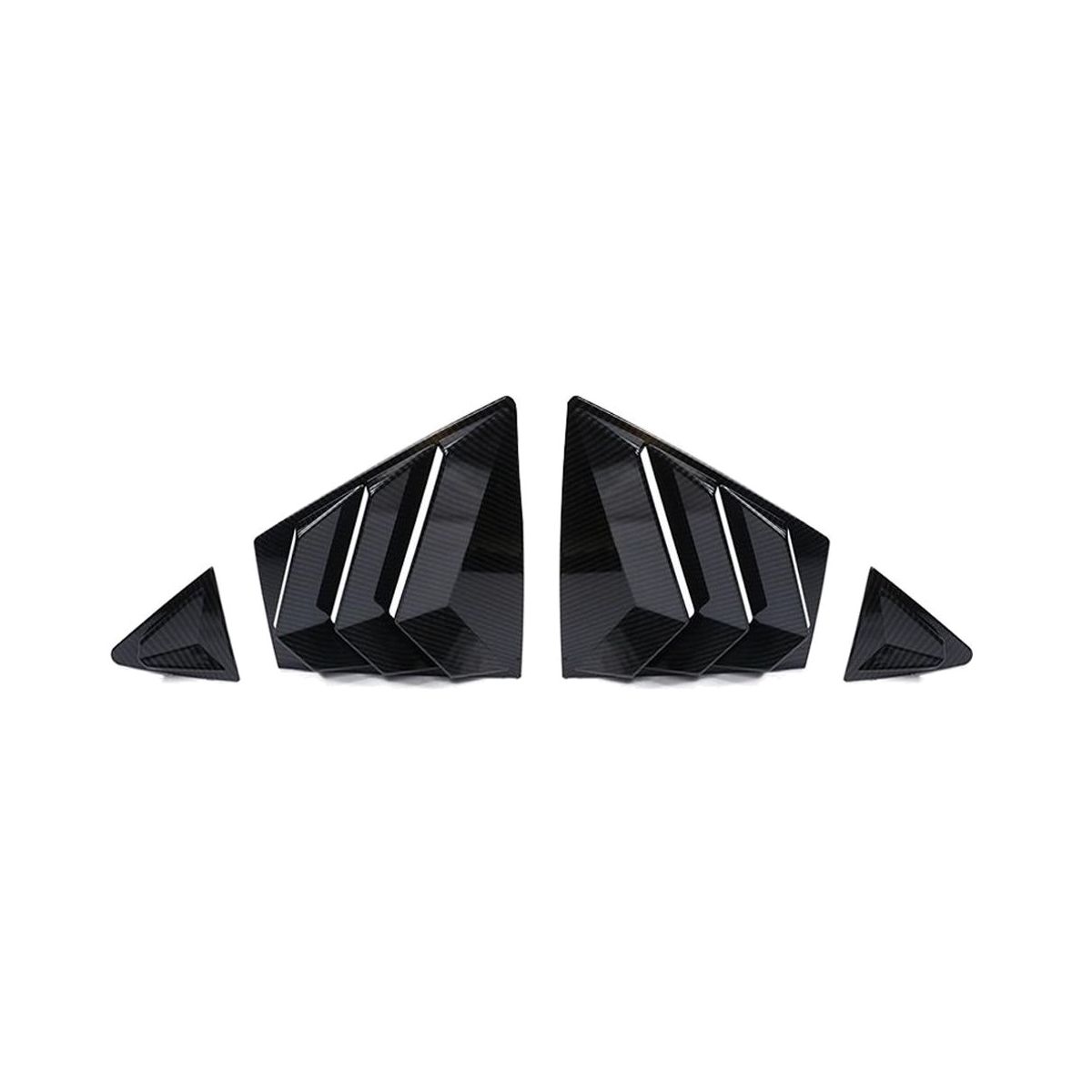 Fits 20-23 Toyota Corolla Side Window Louver Visor Guards 4PC Carbon Fiber Print