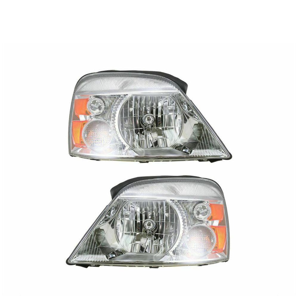 Headlights Headlamps Left & Right Pair Set For 2004-2007 Ford Mercury