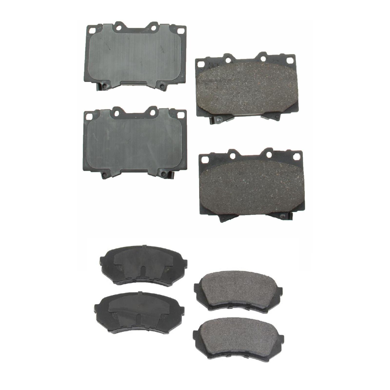 Front +Back Rear X2 Disc Brakes Brake Pad Set Kit For 98-07 LX470 Check Fitment