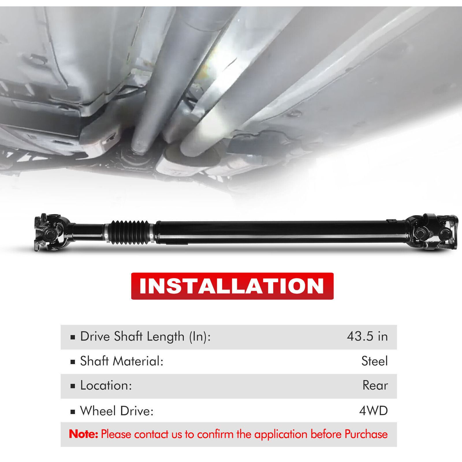 Rear Driveshaft Prop Shaft Assembly 90-94 Mazda B2300 B3000 4WD
