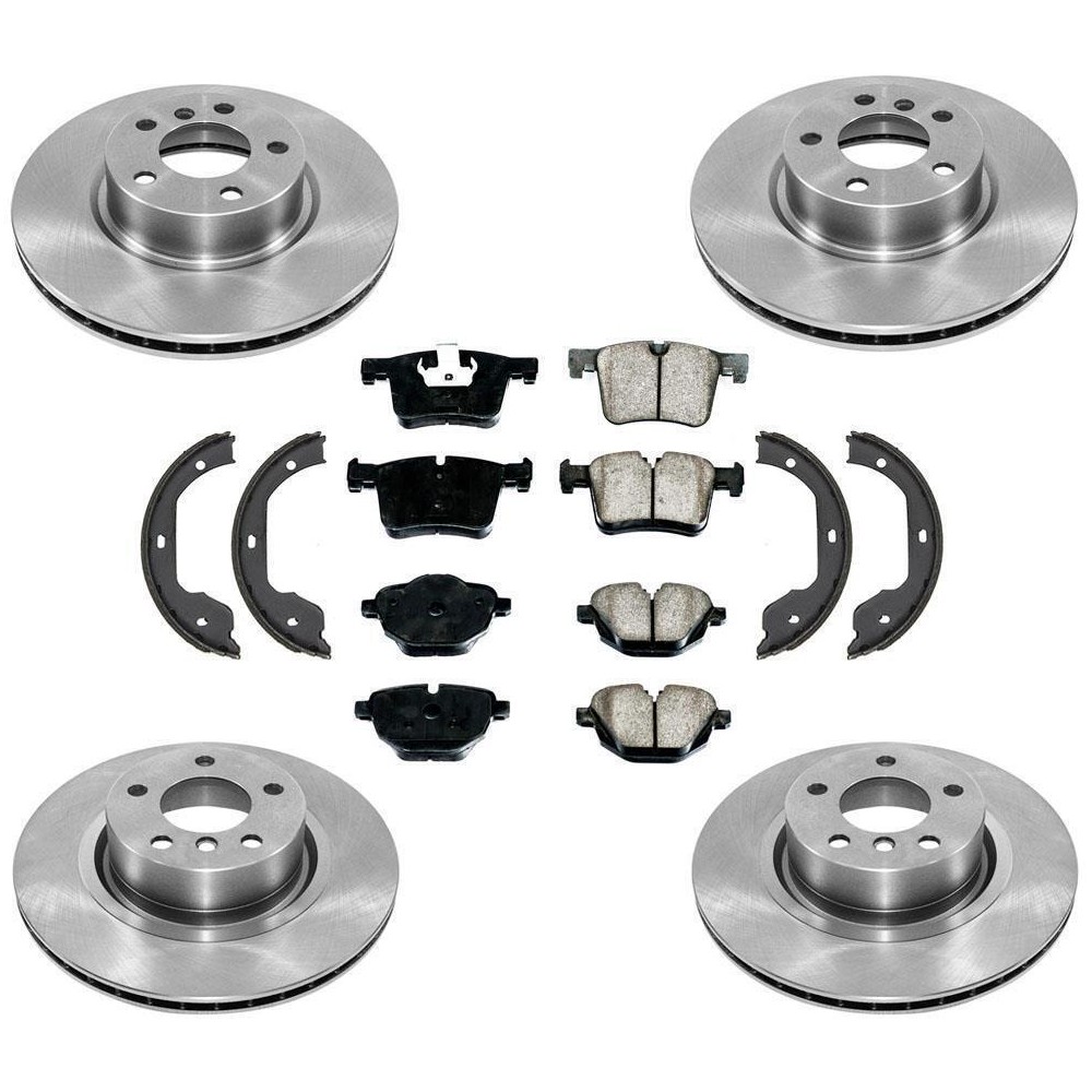 Front & Rear Disc Brake Rotors Ceramic Brake Pads For 11-17 X3 15-18 X4 7pc