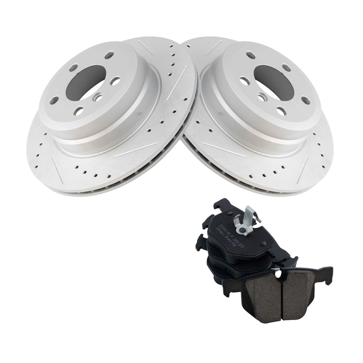 Rear Premium Ceramic Brake Pad & Rotor Kit W For BMW 07-18 X5 Sport Utility X6