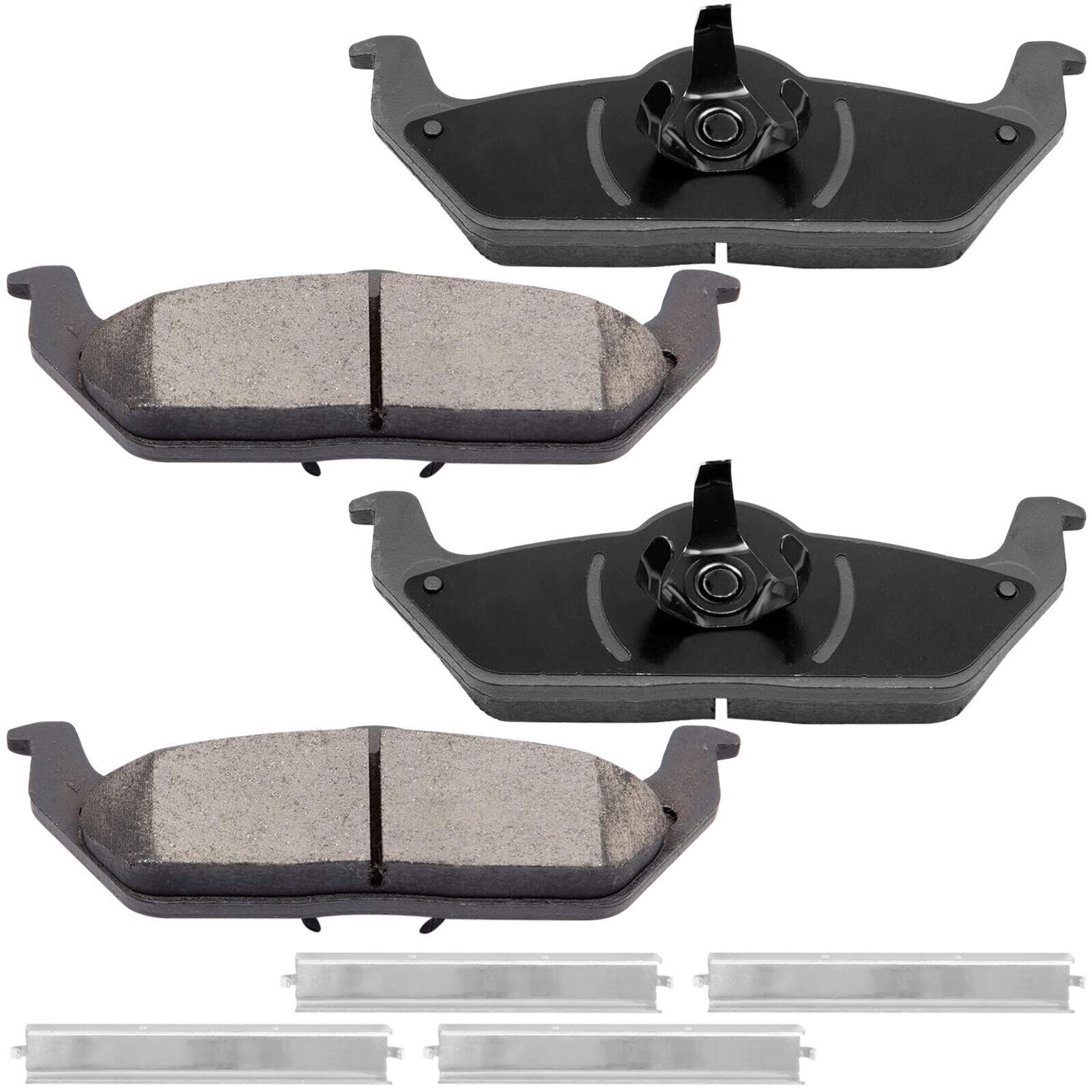 Front & Rear Ceramic Brake Pads For 2004 2005 - 2008 Ford F150 Lincoln Mark LT