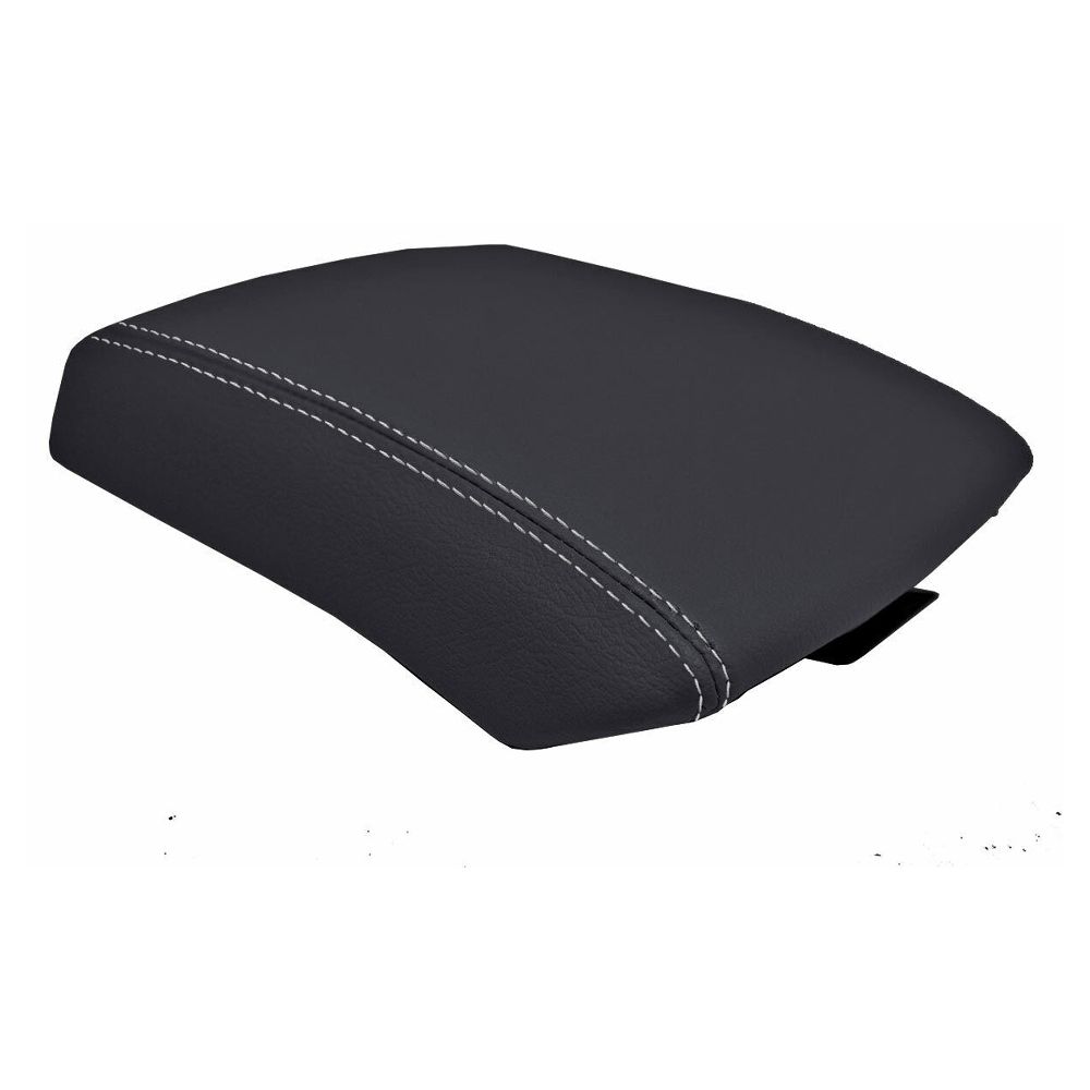 Console Lid Armrest Cover Leather For 2005-2015 Xterra Sport Utility Gray Stitch