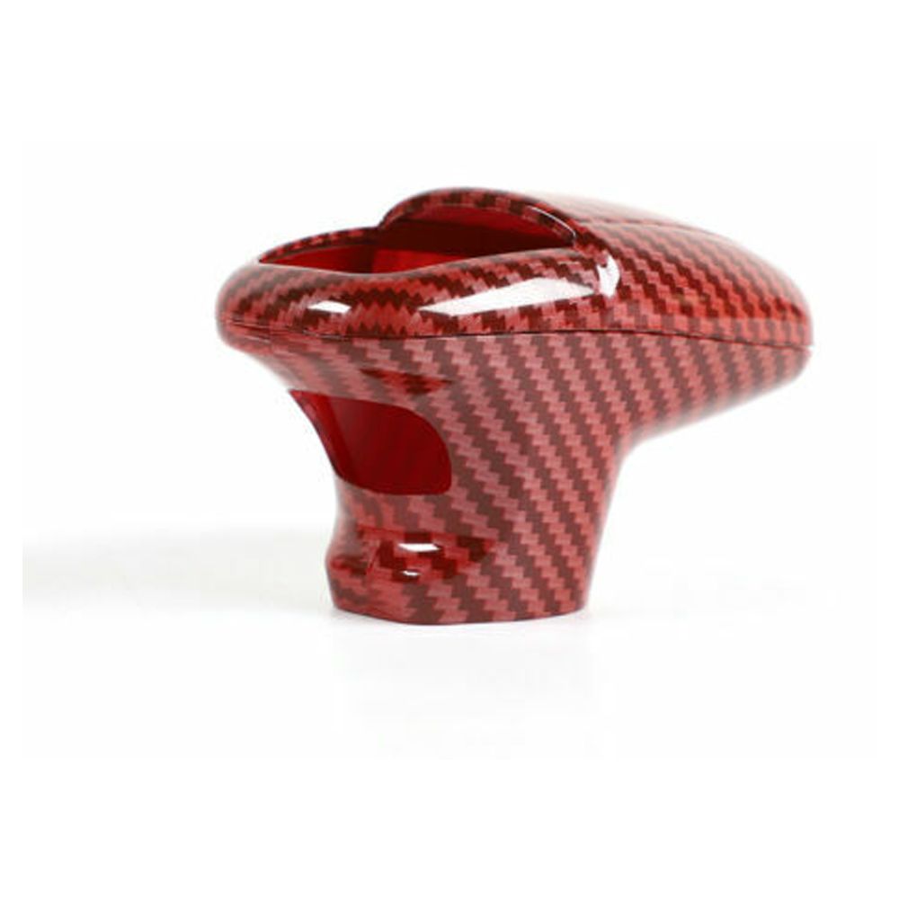 2 Sets Of - 3* Red Carbon Fiber Gear Shift Knob Cover Trim For 2015-2020 Dodge