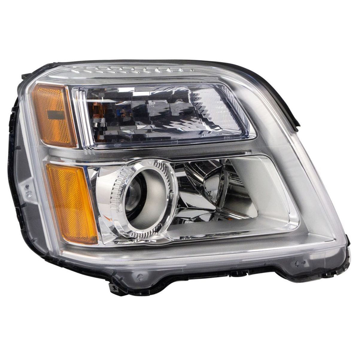 Halogen Headlight Lamp With Chrome Bezel For 16-17 GMC Terrain Sport Utility SUV