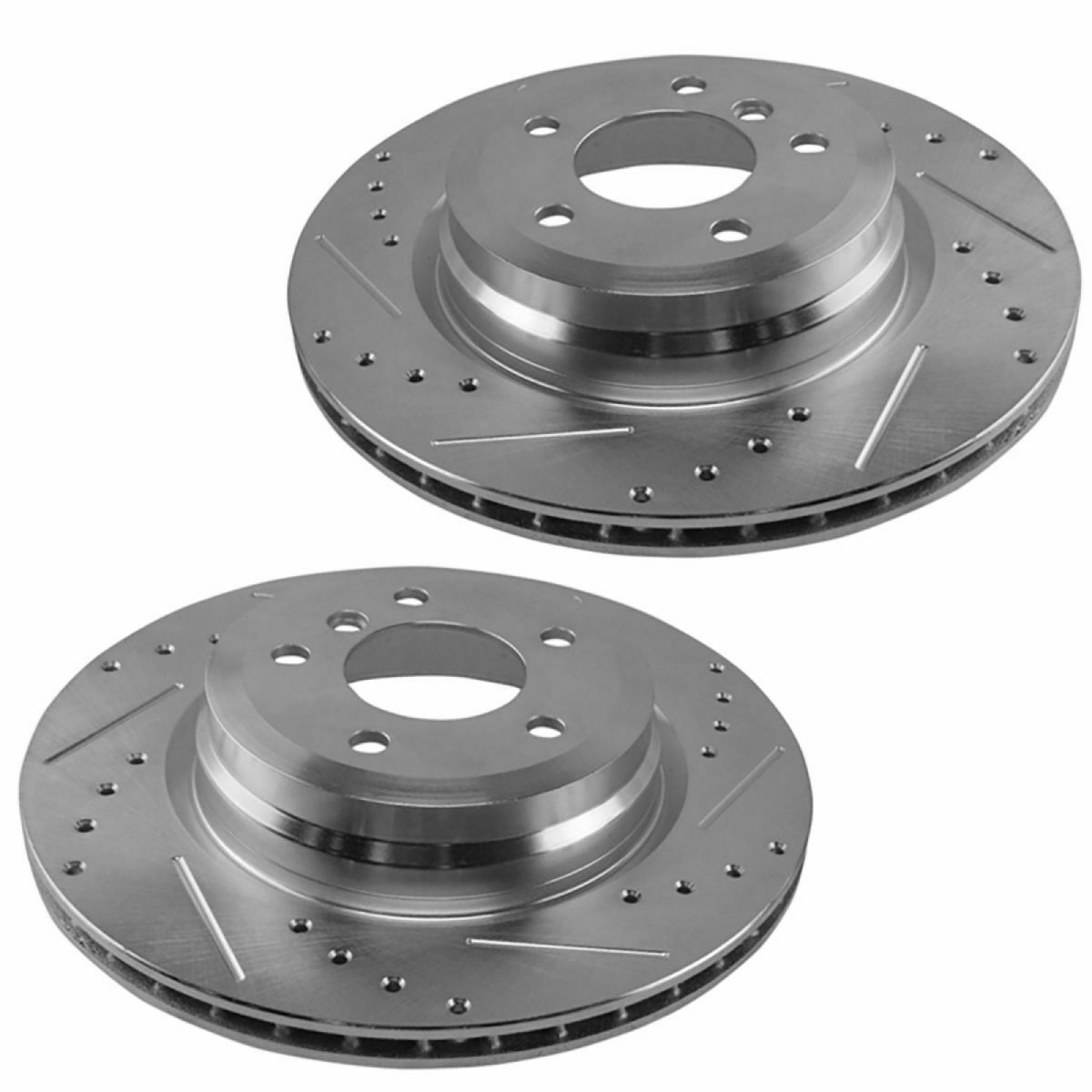 For BMW Performance Brake Rotor Drilled Slotted Zinc & Posi Ceramic Pad