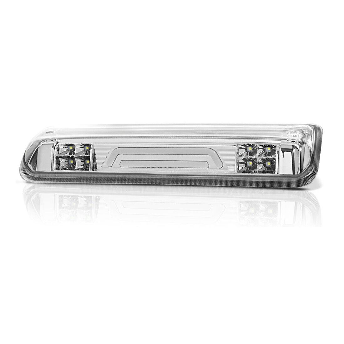 Fits 2004-2010 F150/Explorer Chrome/Clear{3D LED BAR}Third 3rd Brake+ Light