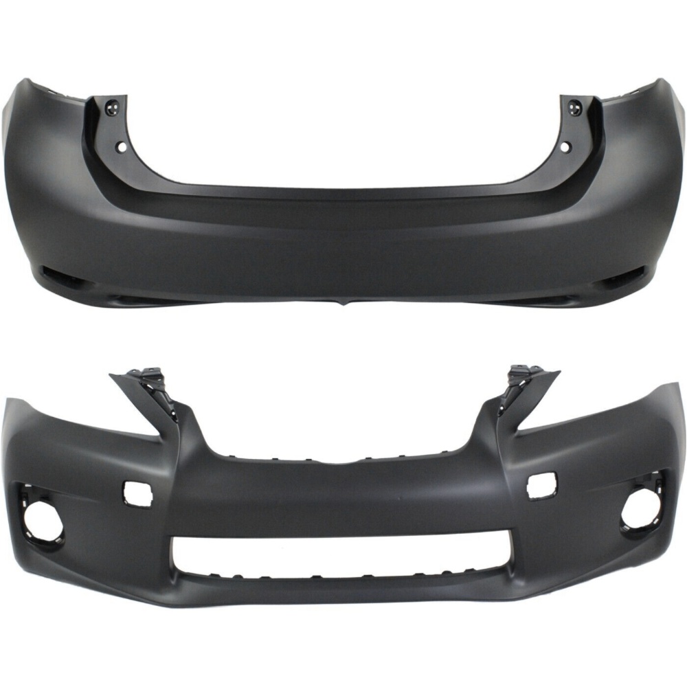 For Lexus 11-13 CT200h Base Set Of 2 Bumper Covers Fascias Front & Rear Pair