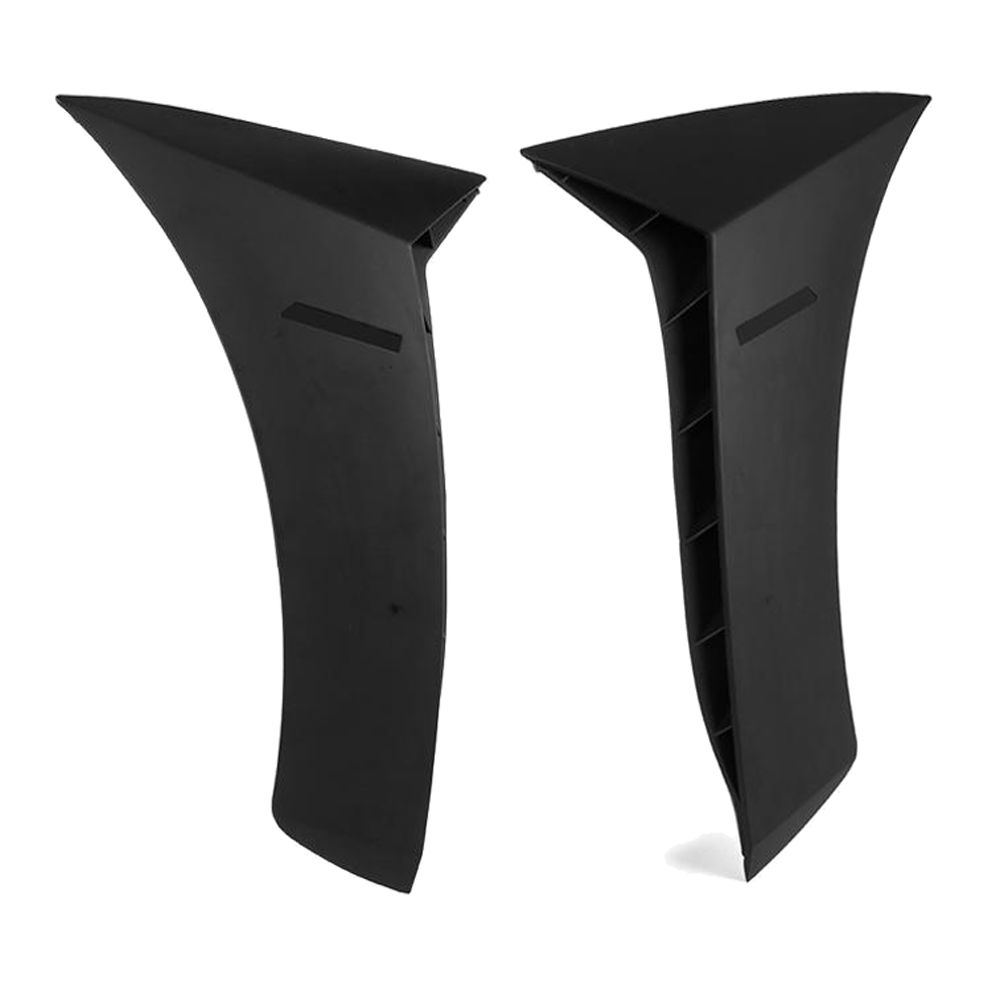 Fits 15-18 Benz W205 C-Class 4DR Sedan Side Fender Vent Trim Matte Black ABS 2PC