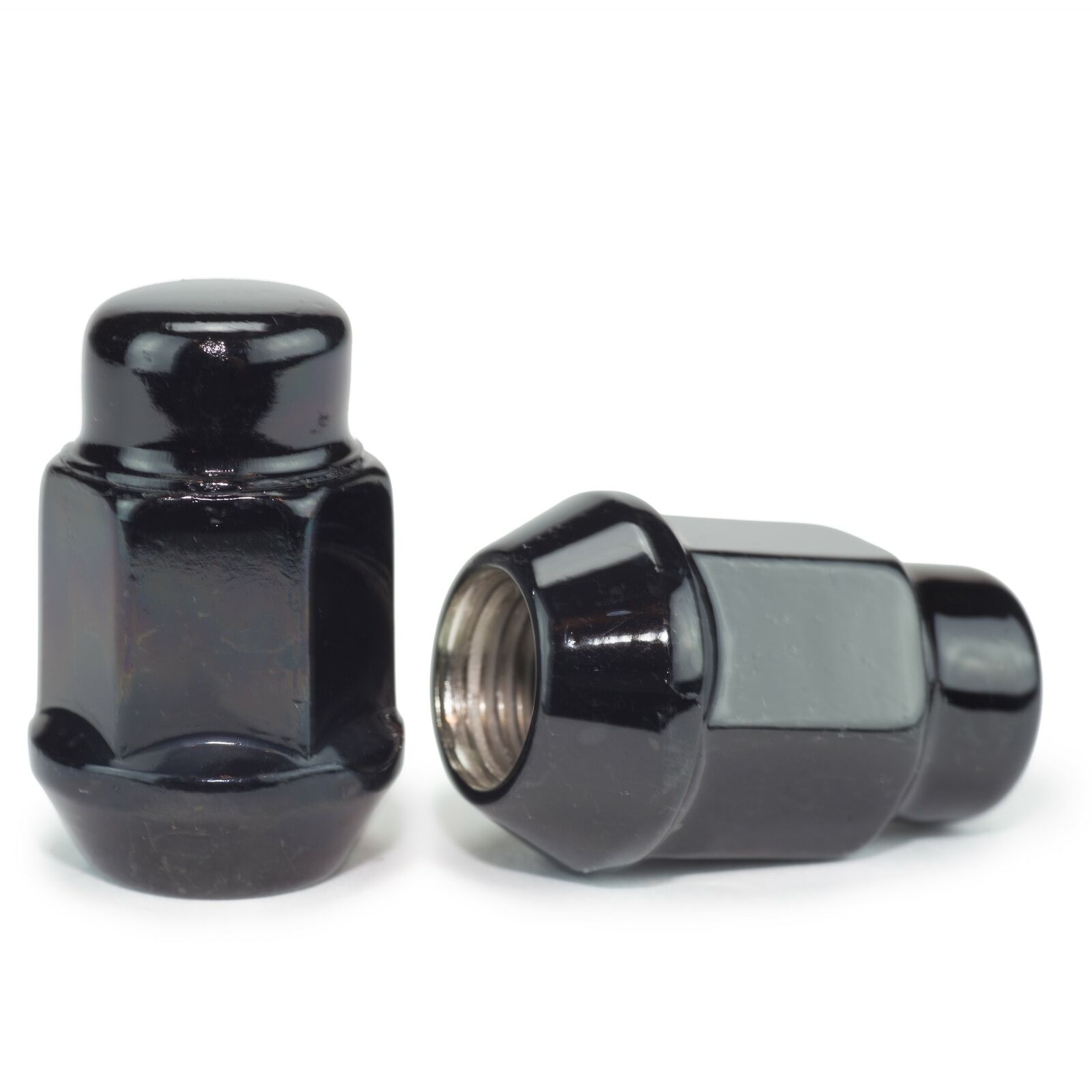4 Sets Of - Black Bulge Acorn Lug Nuts 12x1.25 Wheel Nut 3/4 Hex For INFINITI Nissan