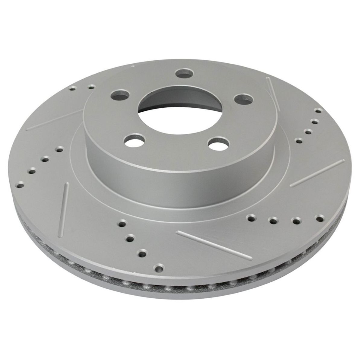 For 03-11 Ranger XL Drilled & Slotted Brake Rotor & Posi Ceramic Pad Front Set