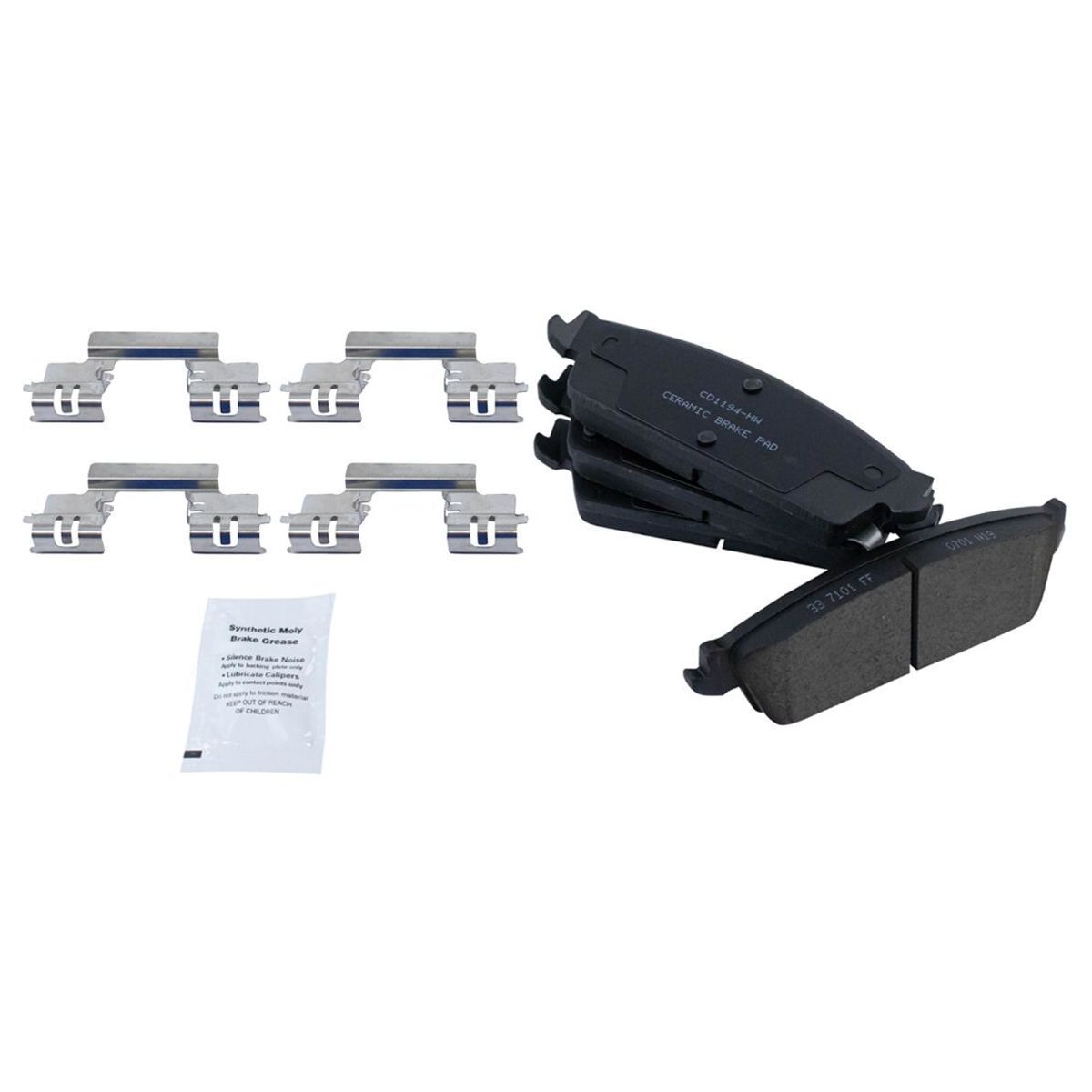 Rear Ceramic Brake Pad & Cross Drilled Rotor W/Chemicals