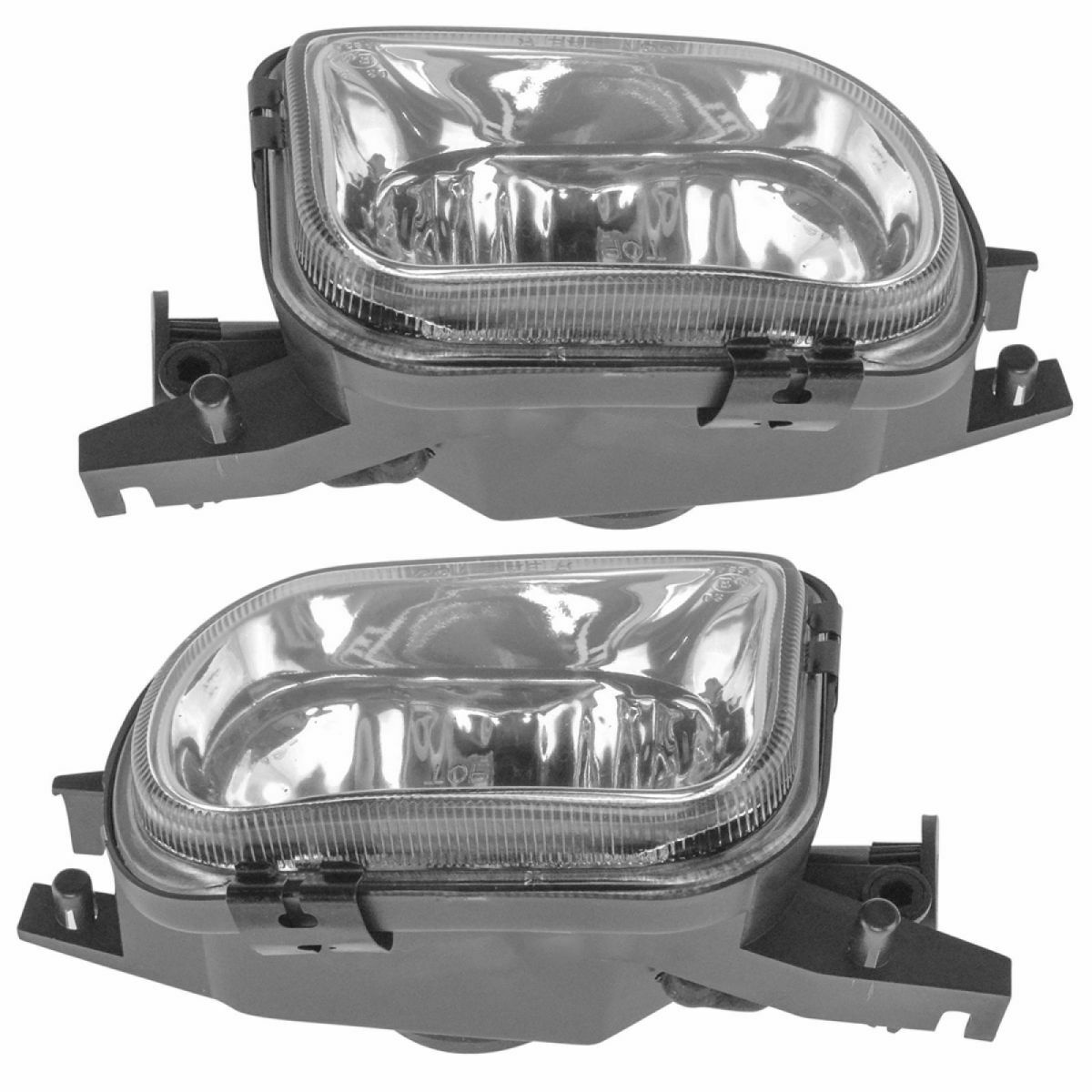 Performance Upgrade Clear Lens Fog Light Lamp Pair For 2000-2004 Mercedes-Benz