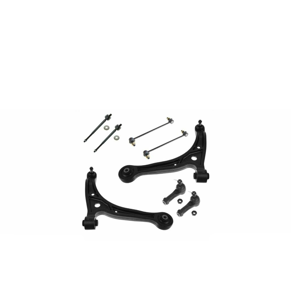 Complete Front Suspension 8pc Tie Rods Control Arms Sway Links For Honda