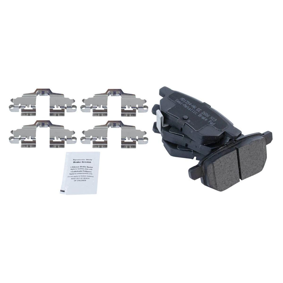 For 08-15 Scion XB Base Rear Metallic Disc Brake Pad Set & 2 Coated Rotor Kit