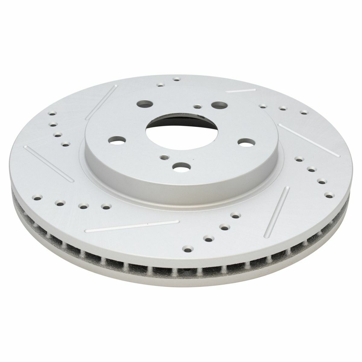 Performance Brake Rotor Drilled & Slotted Front Coated Pair For Lexus Toyota