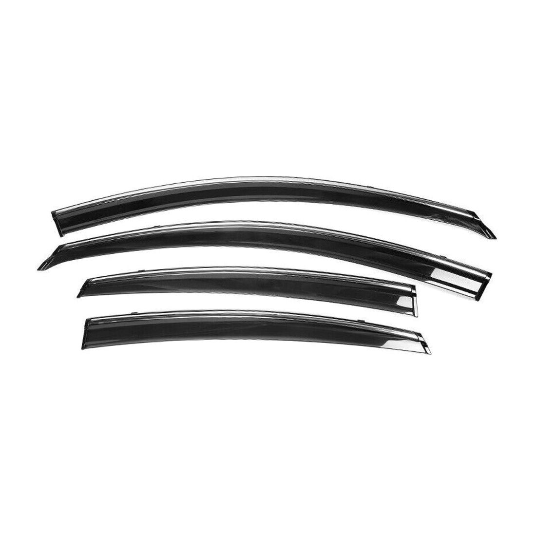 For 2013-2018 Altima Sedan 4DR Window Visors Rain Sun Guard Vent W/ Chrome Trim
