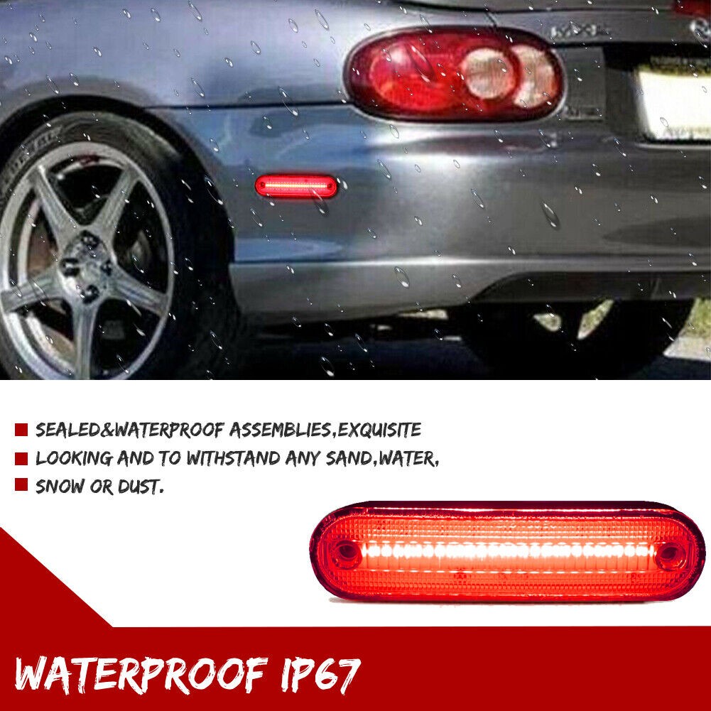 4X LED Side Marker Lights Clear Lens Front & Rear