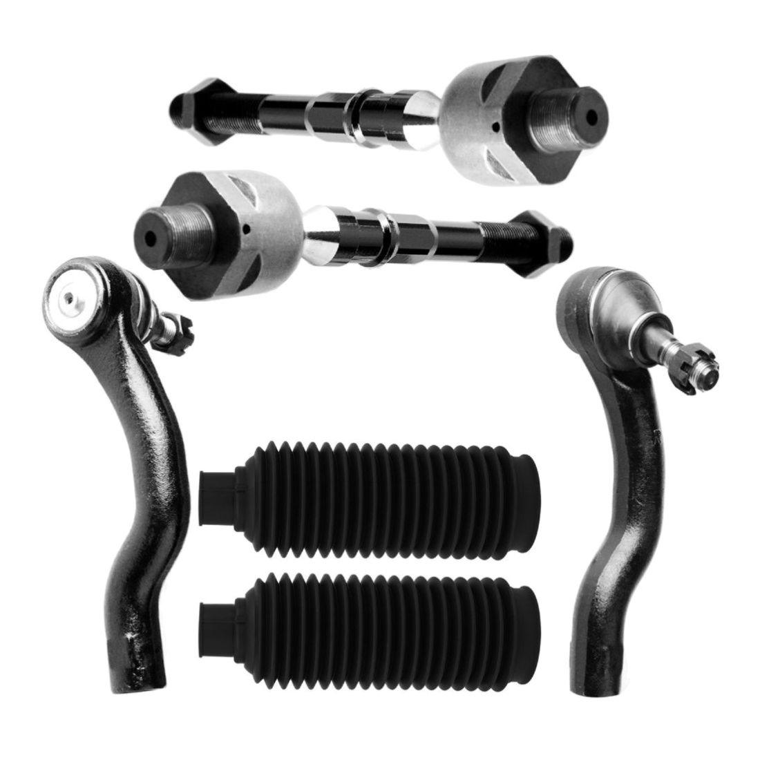 Steering Inner & Outer Tie Rod End Rack And Pinion Bellow For 2005-2015 Xterra