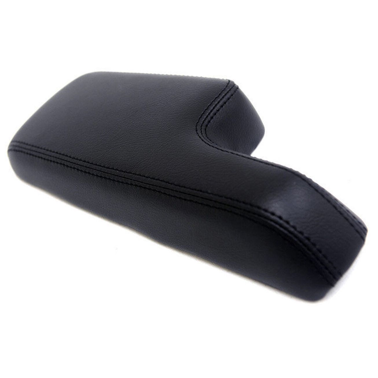 Center Console Armrest Leather Synthetic Cover For 2015-2019 Fit Hatchback Black