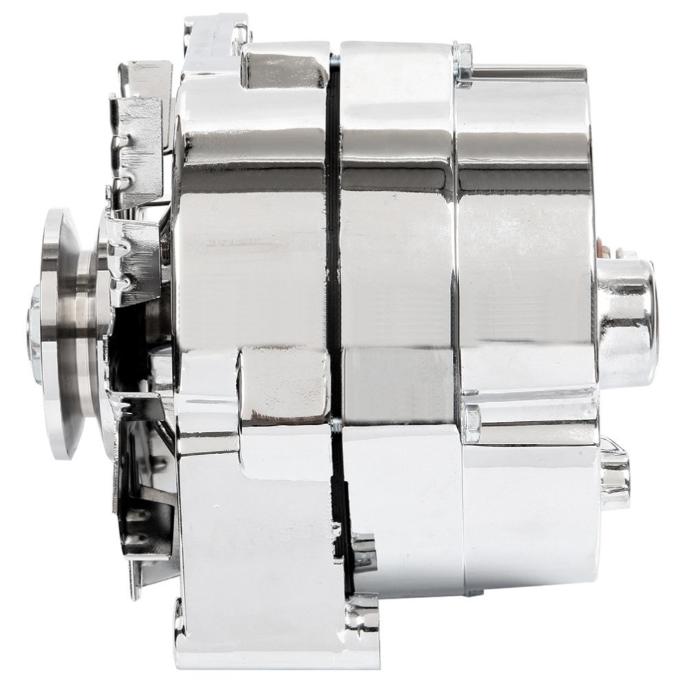 For C10 C20 Camaro Citation II Impala P30 Suburban Chrome BBC Alternator 1 Wire