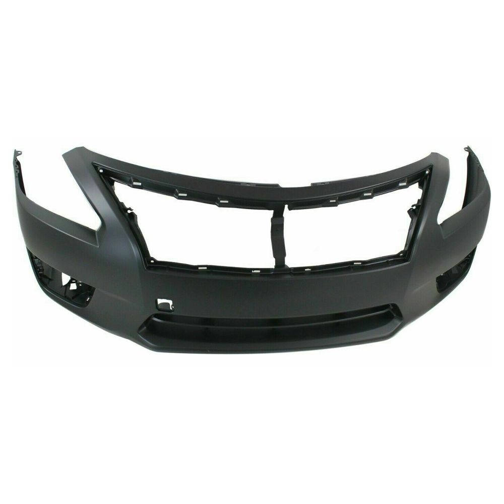 Front Bumper Cover Primed With Fog Light Holes For Nissan 2013-2015 Altima Sedan