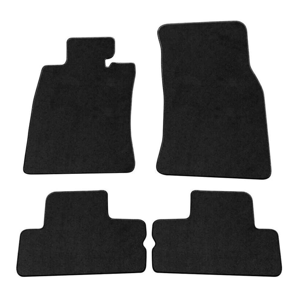 For 02-06 Mini Cooper Hatchback Floor Mats Carpets Front & Rear 4PC Black Nylon