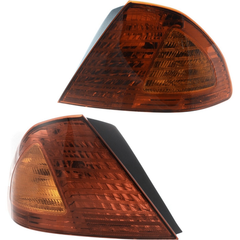 Halogen Tail Light Set For 2000-2002 Avalon Sedan Amber/Red Lens W/ Bulbs 2Pcs