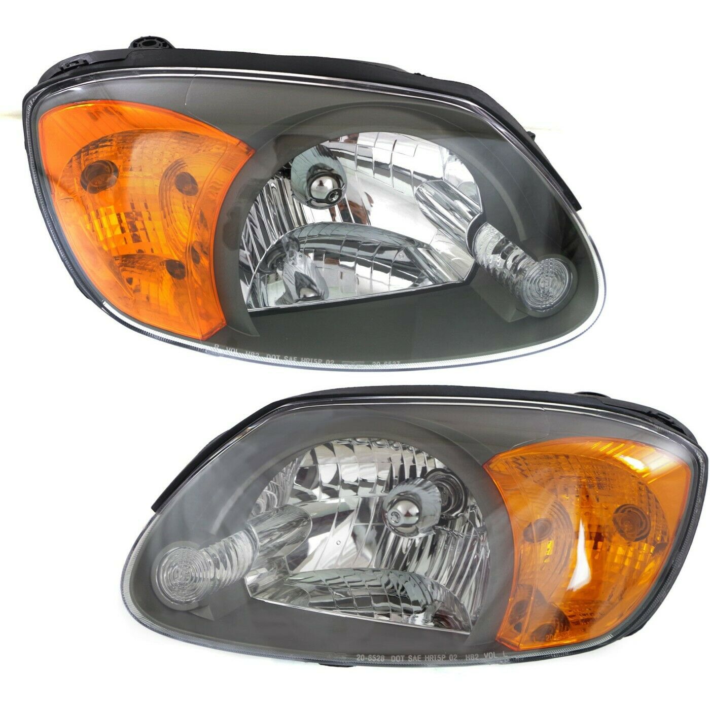 Headlights Headlamps Pair Set Left LH & Right RH For 2003-06 Accent