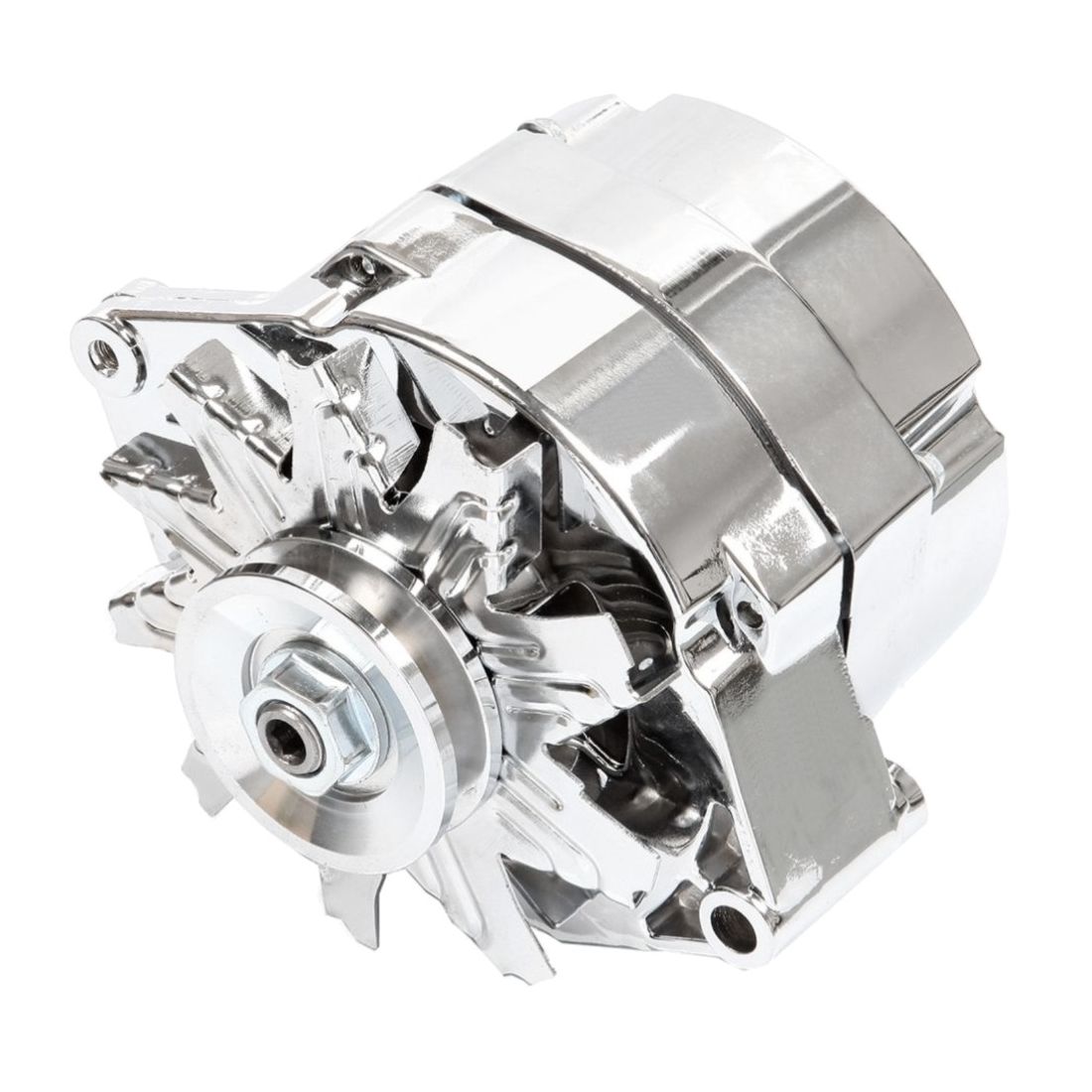 For C10 C20 Camaro Citation II Impala P30 Suburban Chrome BBC Alternator 1 Wire