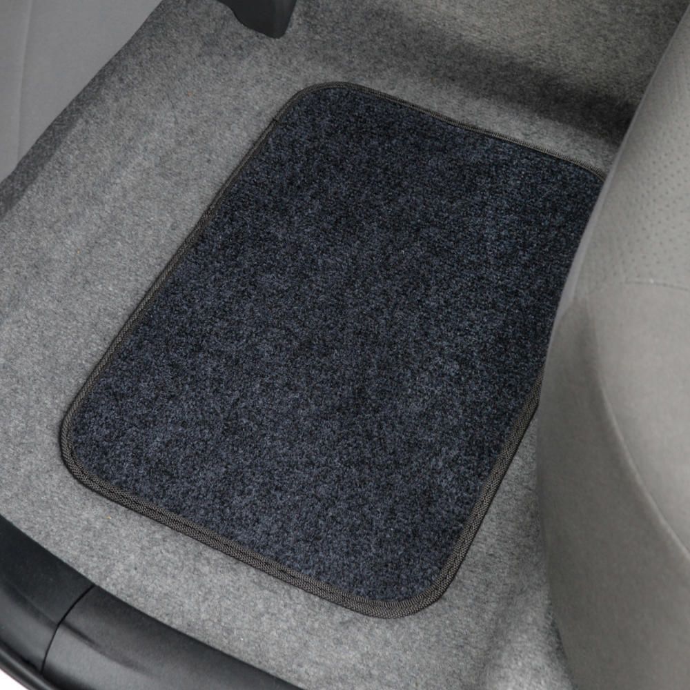 Auto Floor Mats For 2004-2017 Canyon Car SUV Carpet W/Heelpad 4PC-Dark Gray