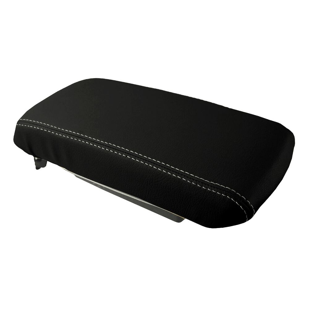 Console Lid Armrest Cover Leather For Dodge 2008-2014 Avenger Sedan Gray Stitch