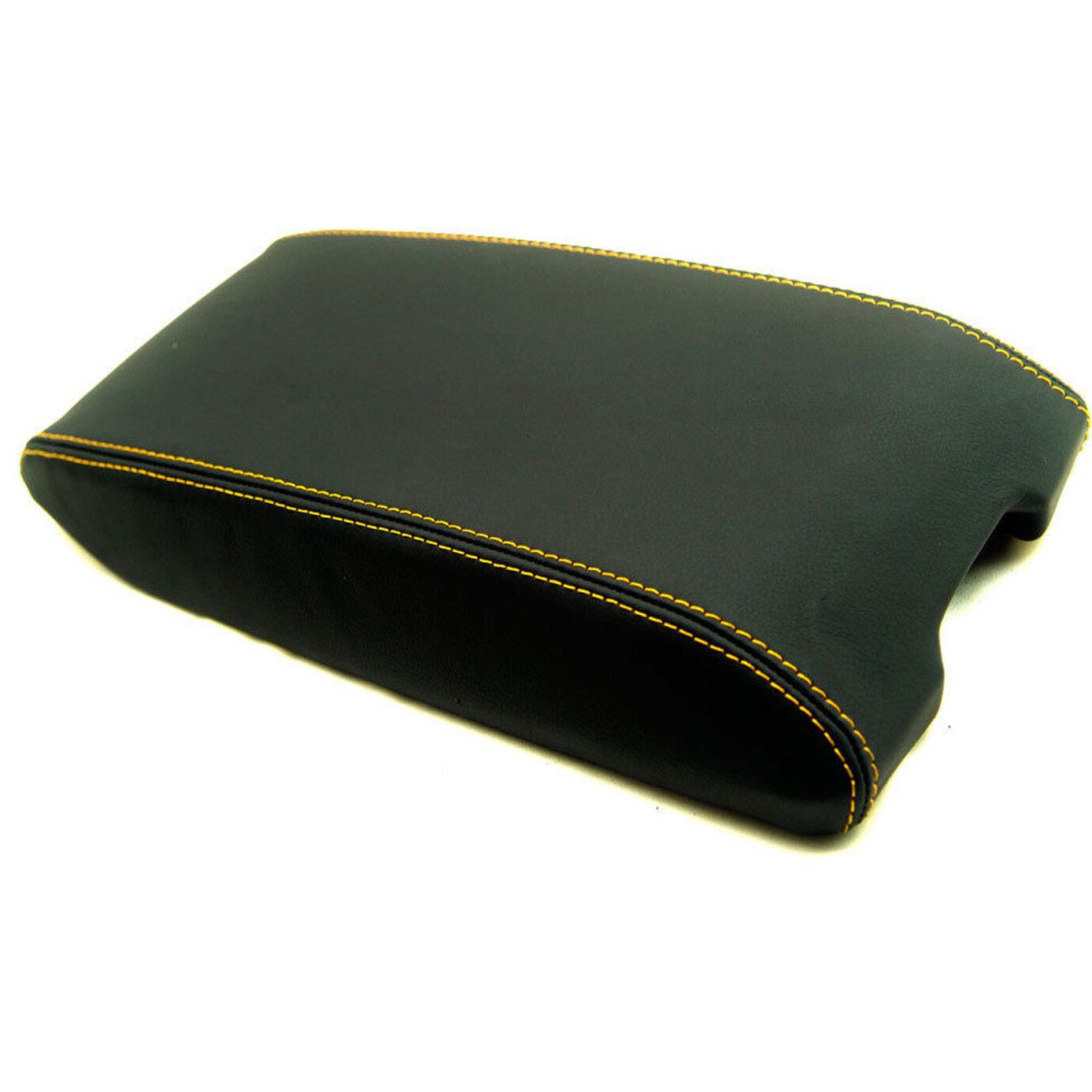 Console Armrest PVC Leather Cover For Chrysler 300 05-07 Yellow Stitch