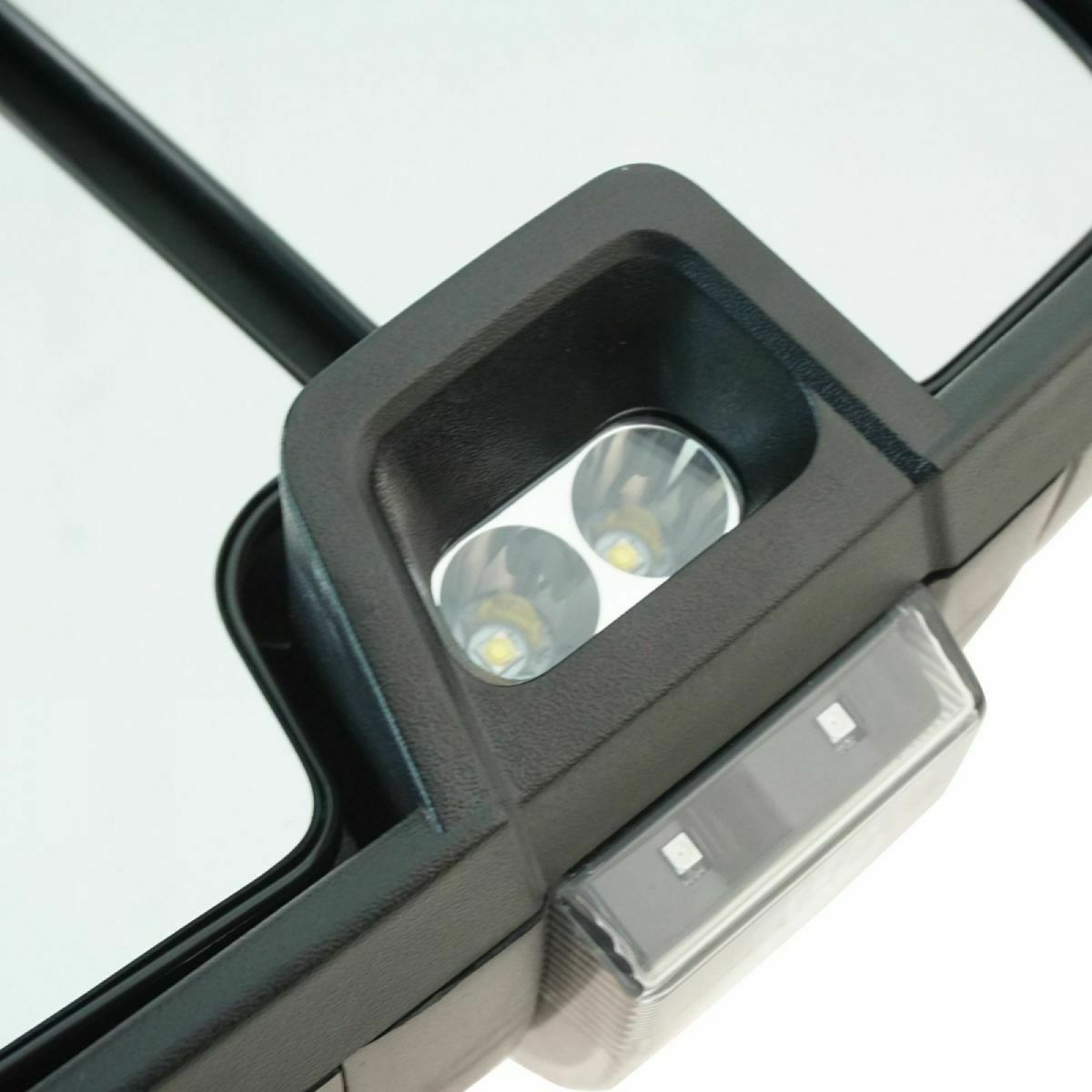 Towing Mirror Manual Smoked Signal LED Spotlight Pair For Truck