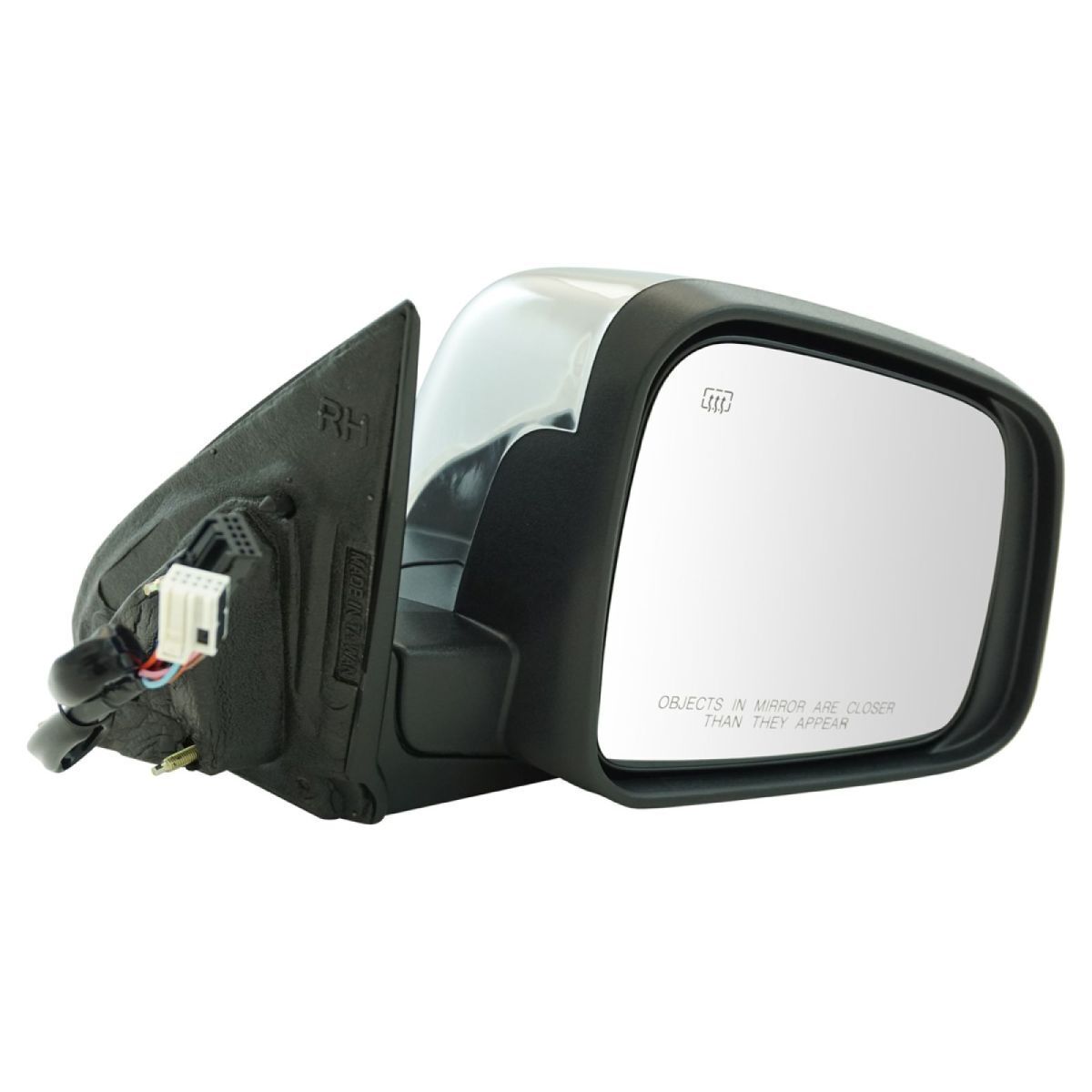 Mirror Power Heated Signal Memory Chrome Passenger Side Right For Durango