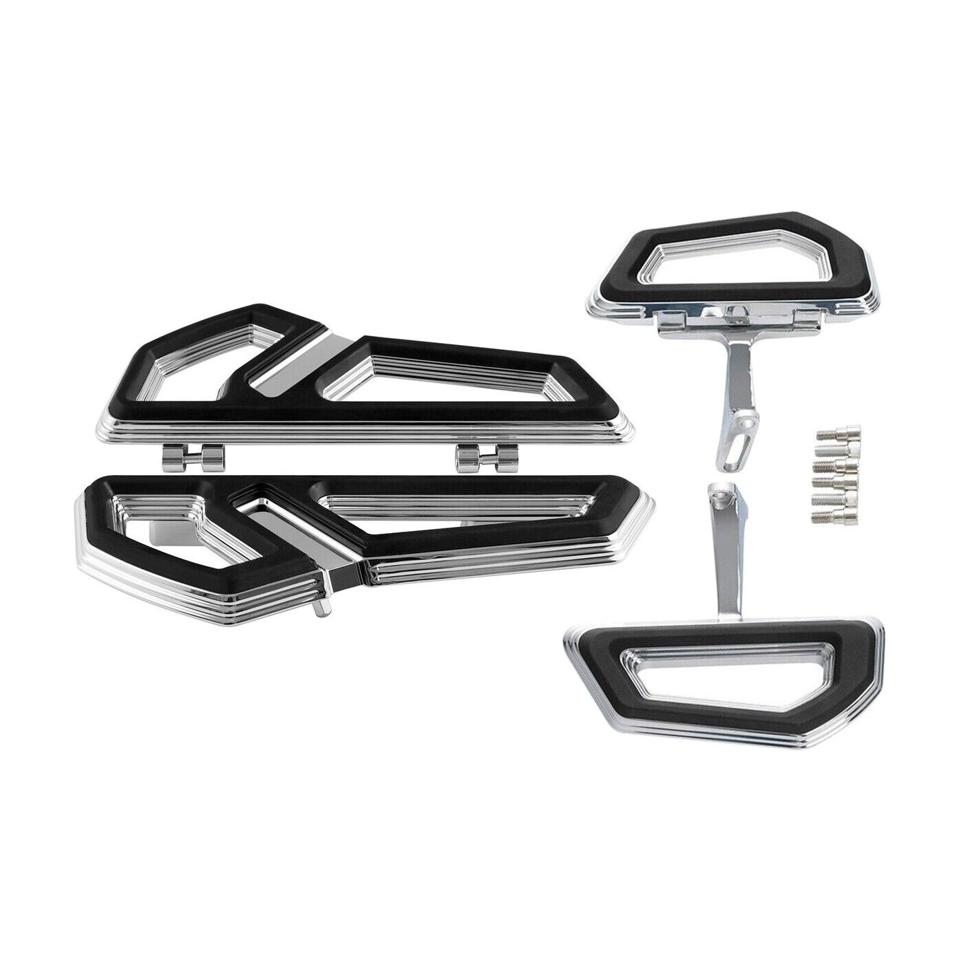 For 18-23 Harley-Davidson CVO Road Glide Chrome Driver Passenger Floorboards