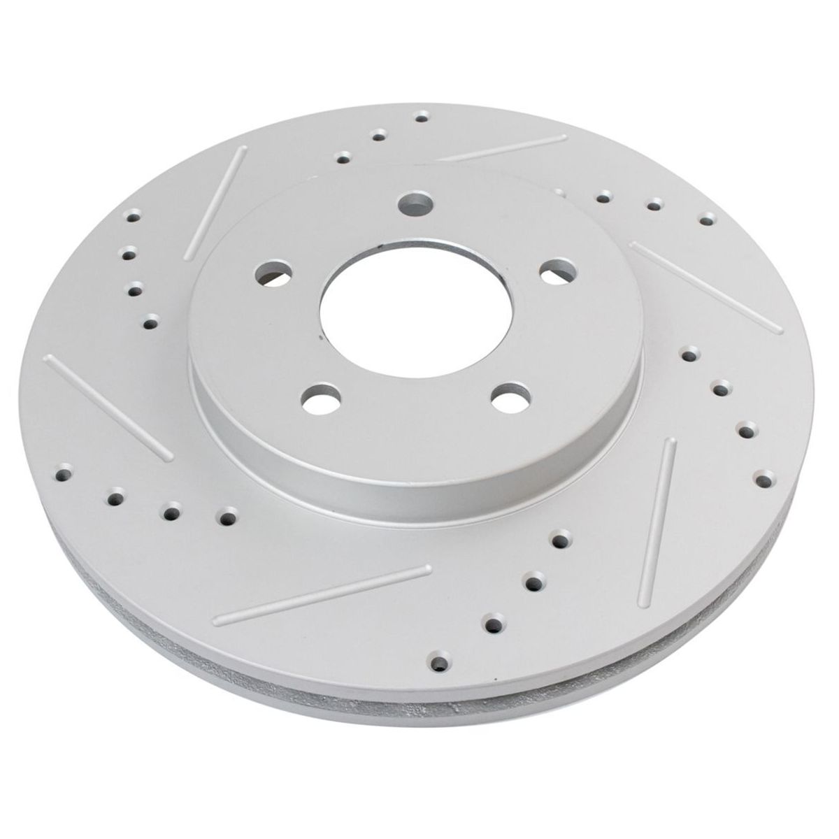 Brake Rotor Drilled & Slotted Zinc Coated & Posi Ceramic Pad Front Set