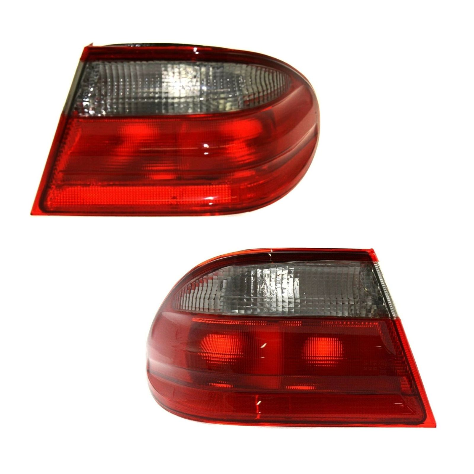 Halogen Tail Light Set For 2000-02 E320 Outer Clear/Red Lens 2Pcs