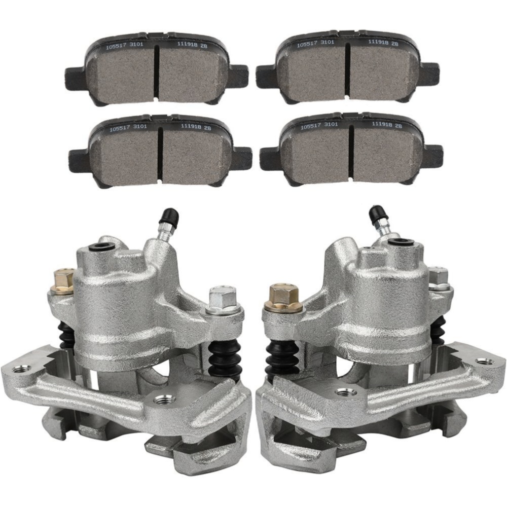 Rear Brake Calipers And Ceramic For 05-07 Avalon 02-06 Camry 04-08 Solara Pads