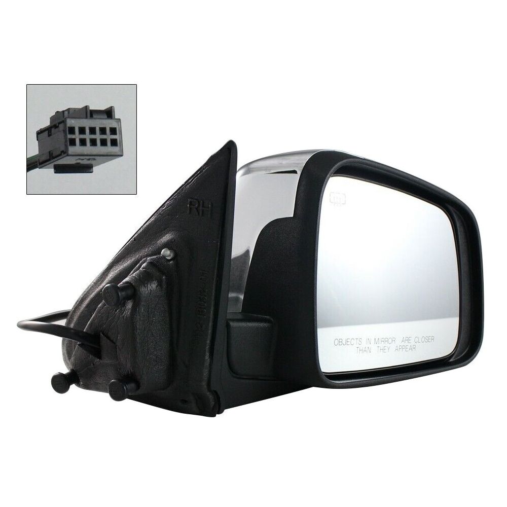 Front,Right Passenger Side Door Mirror For 11-15 Durango R/T Chrome Ch1321388
