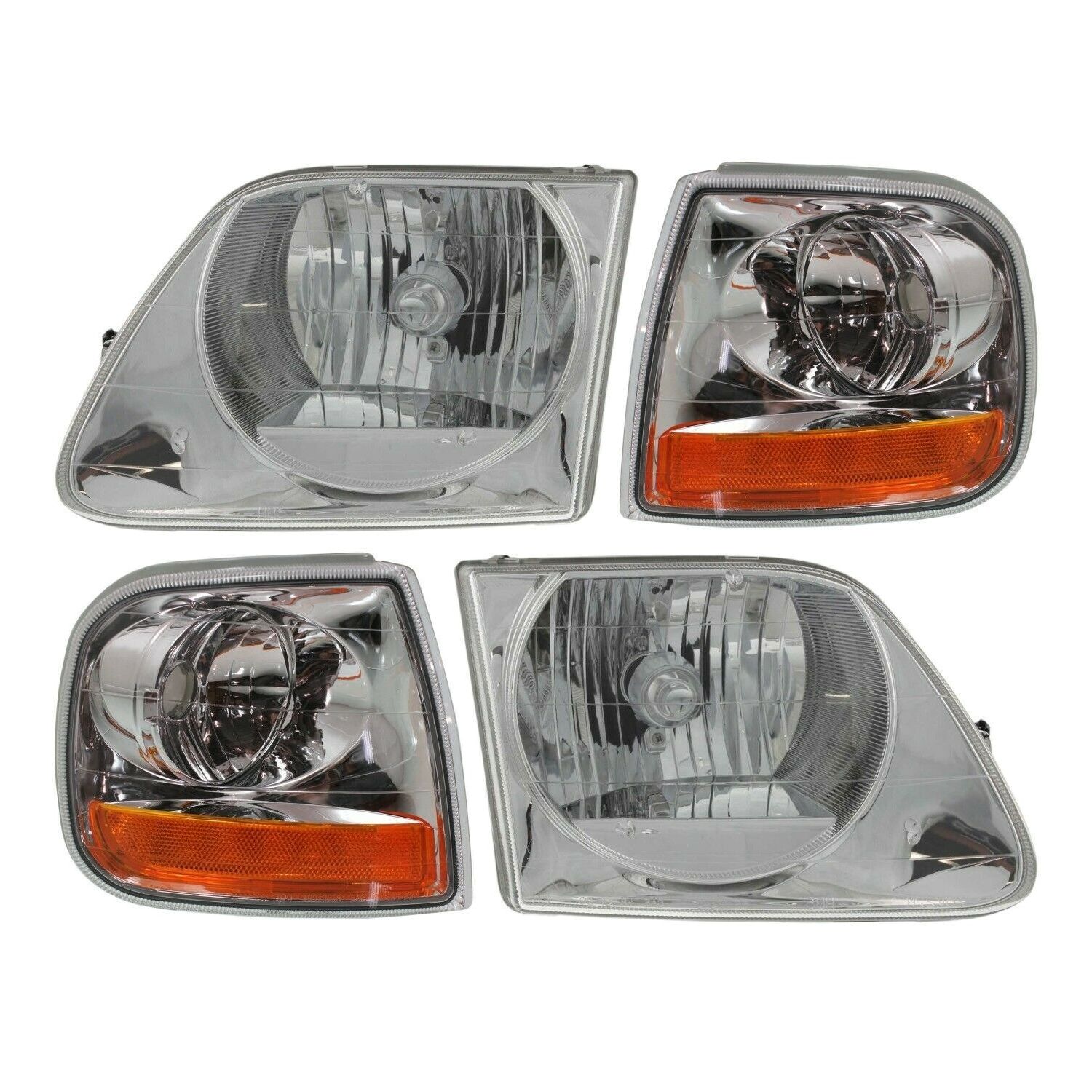 Headlights & Corner Parking Lights Kit Set For Ford Lightning Style