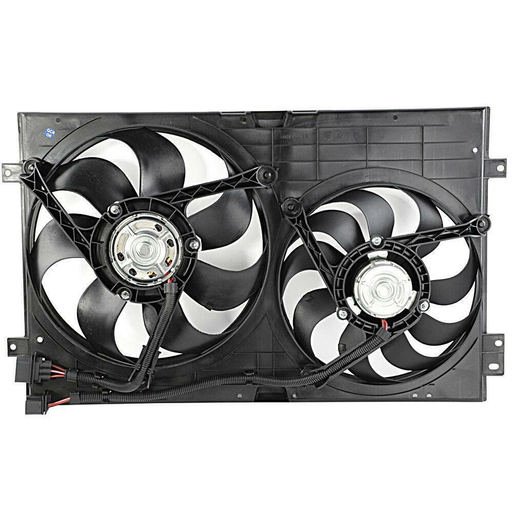 Dual Radiator Cooling Fans & Motors For Audi TT TT Quattro Volkswagen Golf Jetta