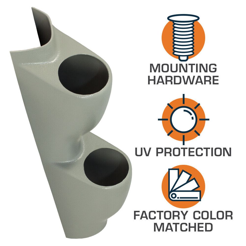 Gray Dual Gauge 52mm Pillar For Acura 94-01 Integra Hatchback 94-01 Integra Sedan