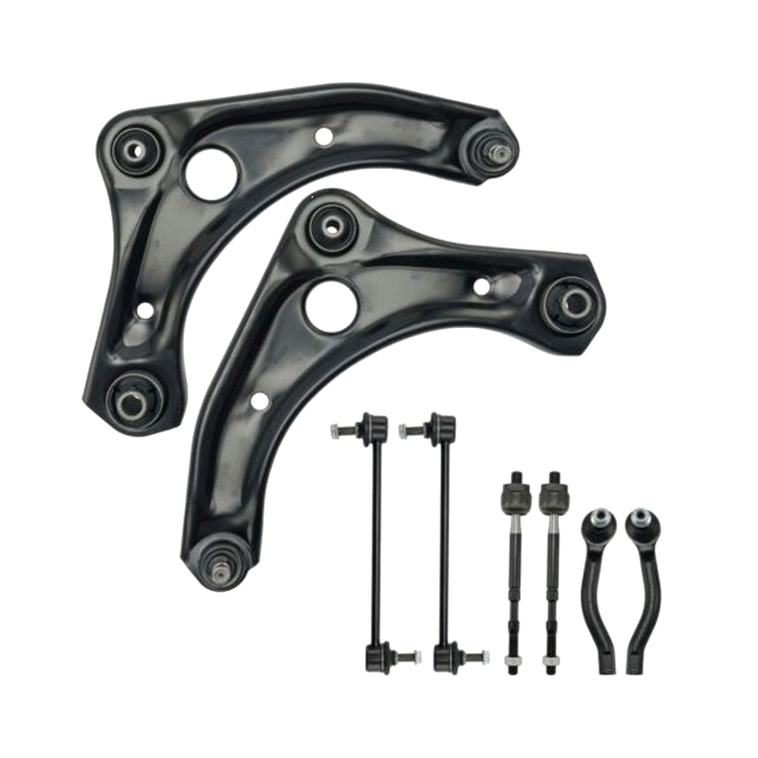 8x For Versa Note Micra Front Lower Control Arms Sway Bars Tie Rod Ends Kit