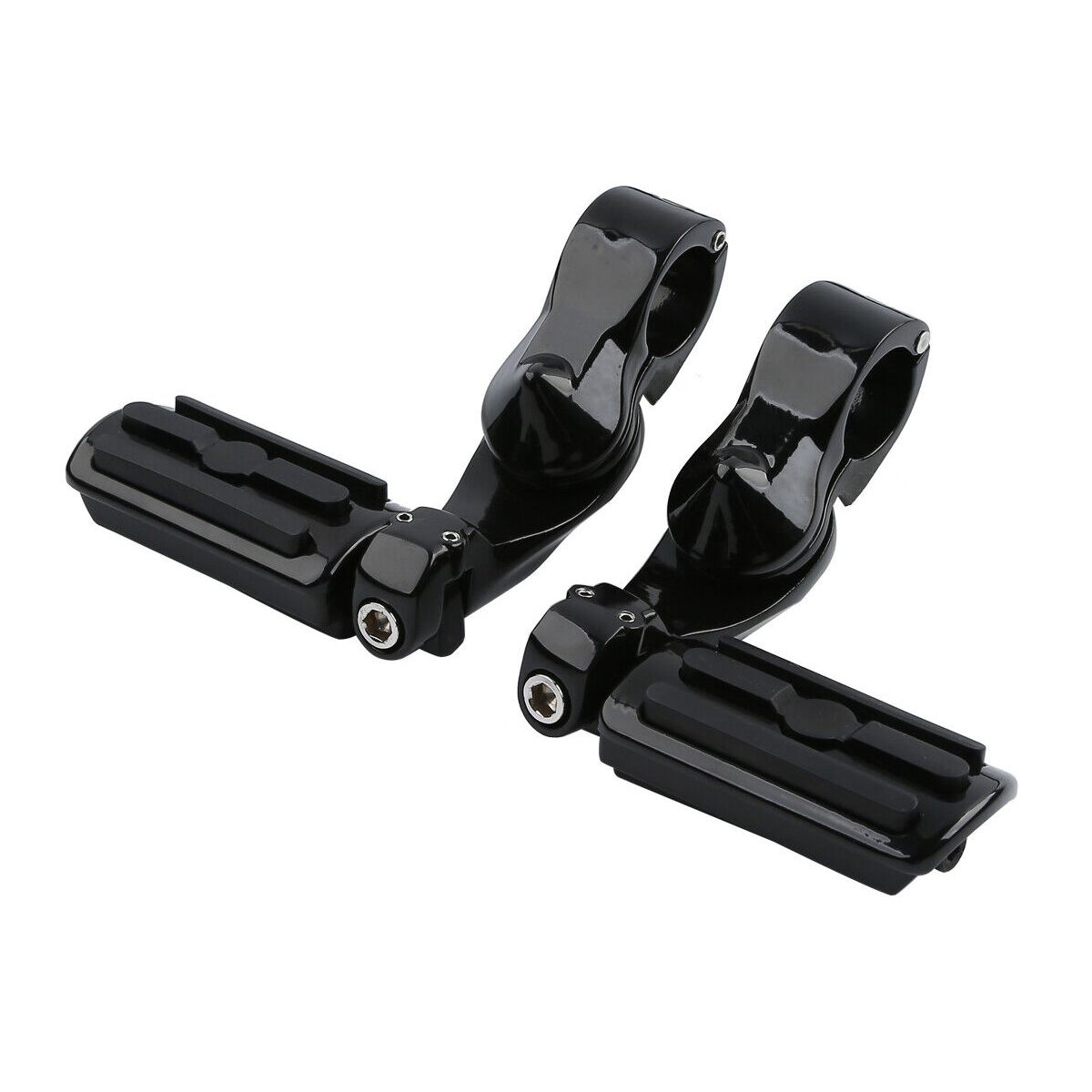 1-1/4" Universal Highway Foot Pegs Short Mount For 95-97 Bad Boy Engine Guards